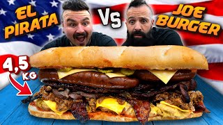 El BOCADILLO GIGANTE en USA  EL PIRATA vs JOE BURGER [upl. by Fax]