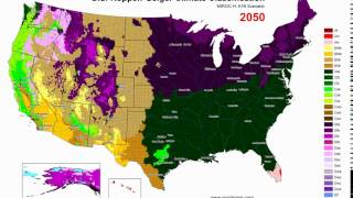 US KoppenGeiger climate classification 2000  2100 MIROCH A1B Scenario [upl. by Nnairda]