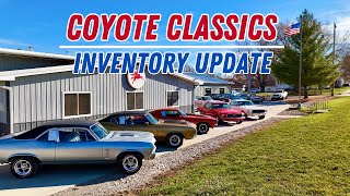 Coyote Classics Inventory Update Lot Walk Around 50 Classic Cars for Sale [upl. by Hernardo190]