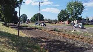 Wednesday afternoon Run Portland amp Western 2316 passing MP 763 on the Tillamook leaving Hillsboro [upl. by Loomis56]