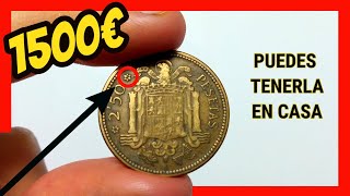 🚩 1500€ valen estas 25 PESETAS de Franco  PESETAS El Mundo de las Monedas [upl. by Meekahs209]