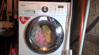 LG F1222TD Direct Drive Washing Machine  cotton quick prewash [upl. by Llebasi]