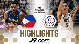 Gilas Pilipinas put on a show vs Chinese Taipei  J9 Highlights  FIBA Asia Cup 2025 Qualifiers [upl. by Lelith]