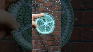 Lime coaster 💚✨ artist crochet etsyhandmade handmadecoasters homedecor fruitart crafts art [upl. by Downing337]