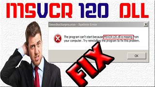 Msvcr 120 dll missing error  how to fix msvcr 120 dll missing error  msvcr 120 dll [upl. by Eeleimaj111]