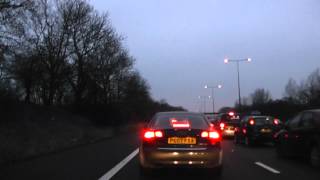 Driving On The M6 Motorway From J15 StokeonTrent To J16 Crewe Cheshire East England [upl. by Ranip348]