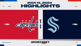 NHL Highlights  Capitals vs Kraken  March 14 2024 [upl. by Bedad528]