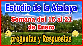 ✅ Estudio de la Atalaya de esta semana del 15 al 21 de Enero  El amor Un Vínculo Divino con Dios [upl. by Finella683]