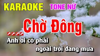 Karaoke Chờ Đông Tone Nữ Nhạc Sống Dễ Hát  Nguyễn Linh [upl. by Noxas]