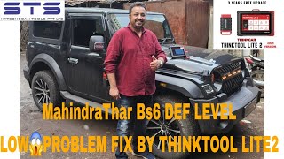 STS THINKCAR INDIAMAHINDRA THAR BS6 DOIPDEF लेवल लो प्रॉब्लम फिक्स बाए थिंकटोल लाइट 2 [upl. by Elyag]