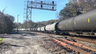 Norfolk Southern with 3 locomotives heading North at Harriman TN with 1817 leading [upl. by Ahteres]