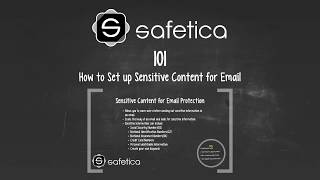 Safetica 101 Episode 20 Configure Channel Control for Email [upl. by Lyontine]