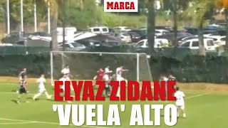 Elyaz Zidane vuela alto su poderío aéreo causa sensación en Valdebebas I MARCA [upl. by Takken]