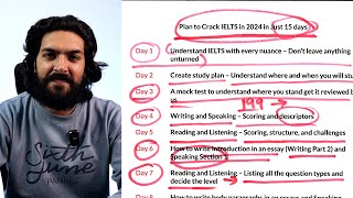 Complete Plan to Crack IELTS in 15 Days  2024 [upl. by Deaner552]