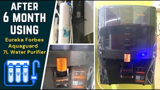 Eureka Forbes Aquaguard Aura 7L Ro  UV  UF water Purifier  After 6 month usage   2022 [upl. by Ahsai]