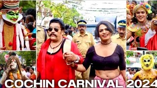 cochin carnival 2024 കണ്ടാലോ 😇 fortkochi new year celebration kochikkari newyear2024celebration [upl. by Dickenson]