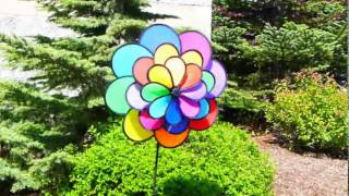 24 Petal Flower Triple Wheel Spinner  In the Breeze  Wholesale Garden Decor [upl. by Viviene]