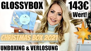 😍 Glossybox Christmas Limited Edition 2021😍  Unboxing amp Verlosung [upl. by Neilson718]