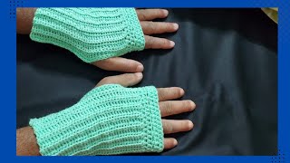 Quick and easy crochet fingerless gloves for adults Made this for my husband and he loved it❤️ [upl. by Welton192]