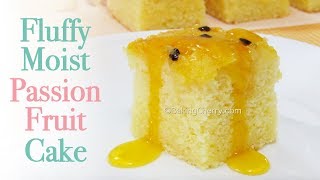 FLUFFY AND MOIST PASSION FRUIT CAKE  Baking Cherry [upl. by Lattonia448]