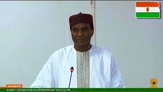 Premier Ministre Ali Mahaman Lamine Zeine au micro [upl. by Llerrah]