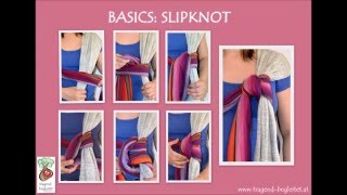 Slipknot Tutorial with a woven wrap  Schiebeknoten Tutorial mit Tragetuch [upl. by Horlacher]