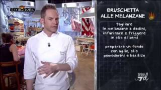 Ricetta Bruschette alle melazane di Simone Rugiati Cuochi e Fiamme [upl. by Niledam]