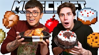 24 HORAS COMENDO COMIDA SÓ DO MINECRAFT [upl. by Lauhsoj384]