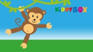 Die Affen rasen durch den Wald  Kinderlieder KIDDYBOXTV [upl. by Eillom]