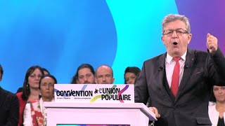 Européennes  lancement officiel de la campagne des Insoumis à Villepinte  AFP Extrait [upl. by Nutsud]