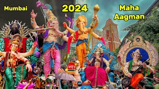 Mumbai Ganpati MahaAagman 2024Kalachauki Cha Ganpati Aagman 2024Khetwadi Cha Maurya 2024 [upl. by Hamforrd134]