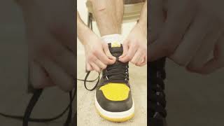 How To Loose Lace Jordan 1s  THE BEST WAY shorts tutorial [upl. by Nauqad]