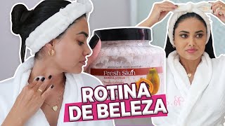 MINHA ROTINA DE BELEZA  BANHO CHÁ E SKIN CARE [upl. by Leroj986]