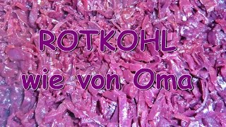 Kochen für Anfänger  Rotkohl wie von Oma [upl. by Anerahs]