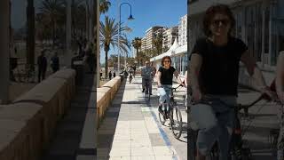 Playa vibes MÁLAGA birds singing bicicletas bikini Malagueta BEACH 8 April 2022 [upl. by Ralleigh886]