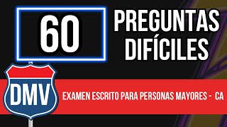 Examen de Manejo en California 2024 en Español Senior y Renovación 60 Preguntas Difíciles [upl. by Piero]