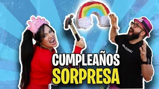 Sorprendo a SANDRA CIRES ART por su cumpleaños y ESTO PASA [upl. by Alyad]