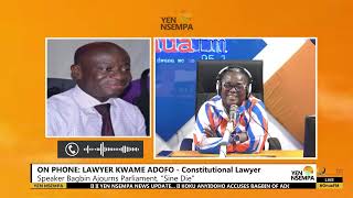 Lawyer Kwame Adofo speaks about speaker Bagbin adjourning parliament indefinitely again [upl. by Mozes]