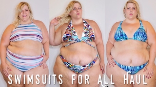 Swimsuits For All Plus Size Bikini Haul  Try On [upl. by Gilli]