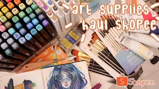 Affordable Art Supplies Shopee Haul  Unboxing  Reviews Shopee Finds [upl. by Limaa682]