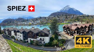 Interlaken region  Spiez  Switzerland  Walking tour  4K switzerland interlakenlake spiez [upl. by Dralliw]