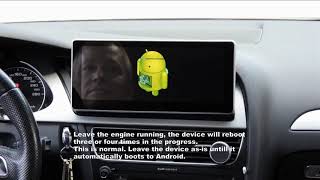 RSNAV Android for Audi Cars How to update software with TFcard [upl. by Monro313]