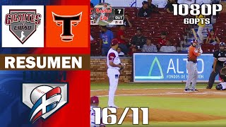 Resumen  Toros del Este vs Gigantes del Cibao  Serie Regular Lidom 20242025 16112024 [upl. by Rayham]