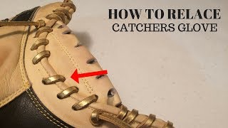 HOW TO RELACE  Catchers Glove Lower WebPocket [upl. by Sewoll379]