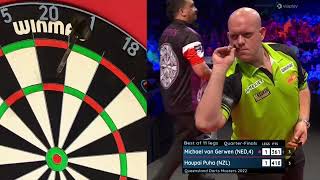 Michael van Gerwen vs Haupai Puha  Quarterfinal  Queensland Darts Masters 2022 [upl. by Chicky]