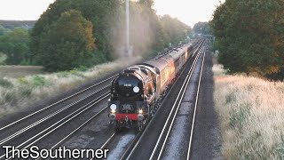 35028 quotClan Linequot takes on the End of Southern Steam tour 09072022 [upl. by Ajnot]