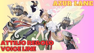 AZUR LANE  Destroyer Attilio Regolo Voice Line quot Japanese Audio quot [upl. by Aharon]