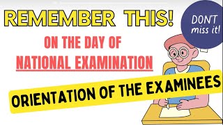 NAT REMINDERS TESTTAKING REMINDERS II WHAT TO REMEMBER DURING NATIONAL EXAMINATIONS [upl. by Naot]