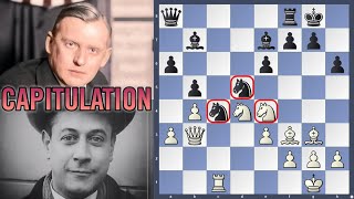 CAPITULATION  Capablanca vs Alekhine  World Championship match 1927 [upl. by Kataway659]