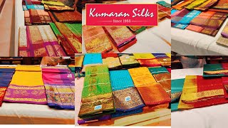 Kumaran Silks Pure Silk Cotton Korvai  Retta petta  Arani Silk  Semi Silk Sarees Collections [upl. by Joseito]